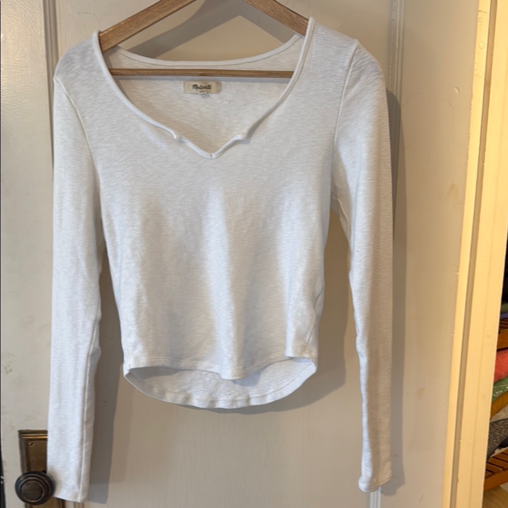 Madewell Women's White Long Sleeve Top
